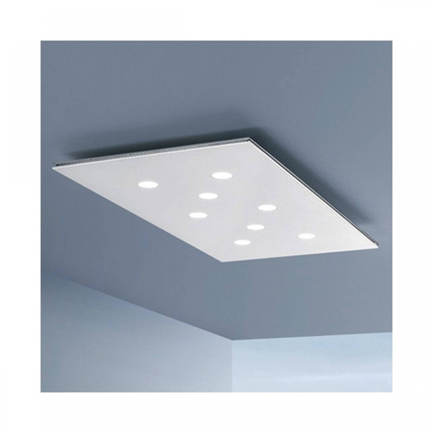 Lampada da soffitto dalla forma geometrica rettangolare, di colore Bianco,  luce a led Tot. 22.5W ( 1750Lm ) Dimmerabile, acquista online Pierlux  Illuminazione