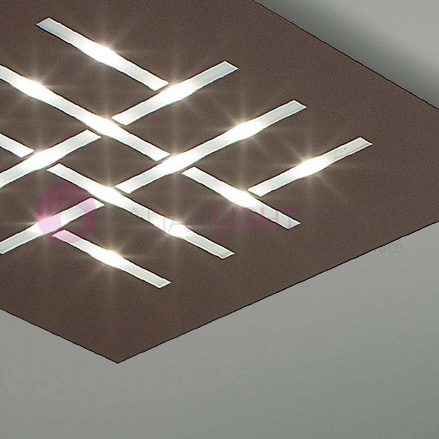 Plafoniera Moderna Da Soffito Quadrata Con Luce A Led 35w Pierlux Illuminazione