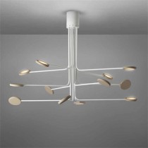 Raffinata lampada a soffitto di colore bianco, 12 luci orientabili a led ( 4200Lm )