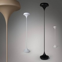 Lampada minimale da terra di colore bianco ( disponibile in altri colori ) , luce a led 36W con luce dimmerabile.