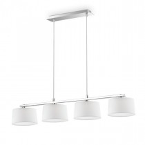 Sospensione dal design moderno con montatura in cromo con paralume. 4 luci G9, 40W).