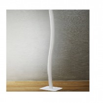 Lampada da terra minimale dalla forma ondulata con finitura in bianco (disponibile anche in altre colorazioni), luce a led (62W)