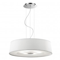 Sospensione dal design moderno con montatura in cromo con paralume. 4 luci (E27, 40W).