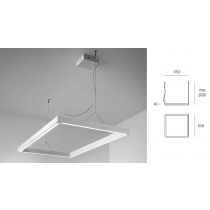 Sospensione LED 48W down, 24W up, dal design moderno con corpo in alluminio verniciato bianco, disponibile in altre finiture di colore, tonalità di luce 3000K o 4000K