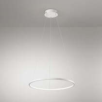 Sospensione LED 26W 1820lm, con struttura in alluminio verniciato bianco. Tonalità di luce 3200K.