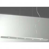 Lampada a sospensione minimale con struttura in metallo colorato, 5+2 luci a Led 4.5W dimmerabile