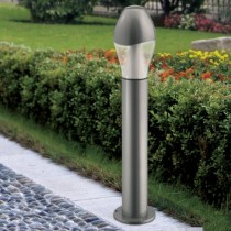 Palo da esterno in alluminio colore argento, diverse colorazioni 1 punto luce a LED 10W 