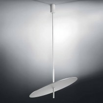 Lampada da sospensione orientabile di colore Bianco design essenziale con disco in alluminio, 1 luce a led Tot. 90W ( 7650Lm )