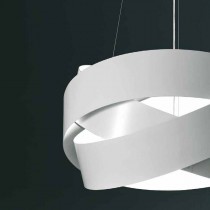 Lampada a sospensione in metallo bianco, disponibile anche in altre colorazioni, 6 punti luce 77W E27