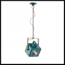Sospensione interamente realizzata a mano dal design ricercato, 1 luce 53W ( E27 ), disponibile in varie colorazioni.  