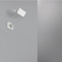 Lampada da parete in metallo verniciato con particolari in cromo, dal design essenziale,6 luci 4.2W a LED ( 2880Lm, 3000°K ) 