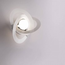 Originale lampada da parete con struttura in metallo cromato e vetri colorati, 1 luce 75W ( G9 )