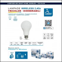 Lampadina SMART LED 10W 980lm A GOCCIA ATTACCO E27 Tricolor Dimmerabile, tonalità di luce da 2700K a 6500K.