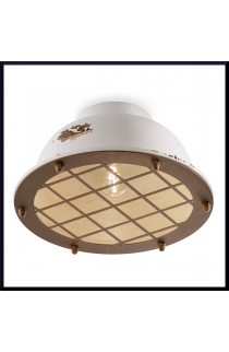 Plafoniera in ceramica dal design ricercato, 1 luce 105W ( E27 ), disponibile in varie colorazioni.  