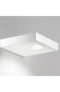 Lampada da parete o soffitto con corpo e diffusore in alluminio, di colore Bianco, 1 luce a led 4W ( 350Lm ) Dimmerabile
