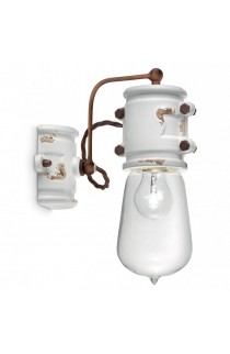 Applique in ceramica dal design ricercato, 1 luce 77W ( E27 ), disponibile in varie colorazioni.  