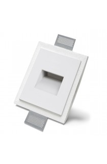 Segnapassi LED 1.1 W ad incasso dal design moderno, con struttura in gesso, tonalità di luce a scelta