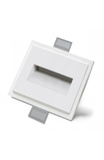 Segnapassi LED 2.2 W ad incasso dal design moderno, con struttura in gesso, tonalità di luce a scelta