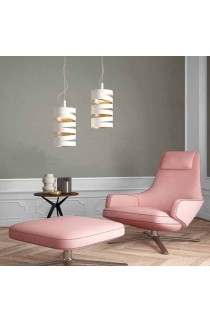 Lampada a sospensione in metallo bianco, disponibile anche in altre colorazioni, 1 punti luce 77W E27