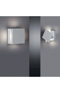 Lampada da parete in alluminio verniciato con struttura configurabile, 4 luci 2,2W a LED ( 960Lm, 3000°K ) 