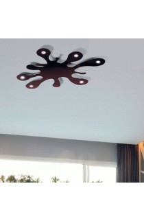 Lampada da soffitto con struttura in metallo colorato e chiusura magnetica, 6 luci a Led 4.5W ( 2280Lm, 3000°Kelvin ),dimmerabile.