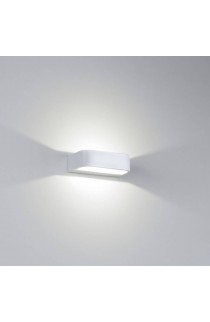 APPLIQUE IN METALLO, CON FINITURA DI COLORE BIANCO SATINATO 1 LUCE A LED 6W ( 3000°K )