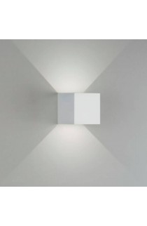 APPLIQUE IN METALLO, CON FINITURA DI COLORE BIANCO SATINATO 1 LUCE A LED 6W ( 3000°K ) CON REGOLAZIONE DI FLUSSO