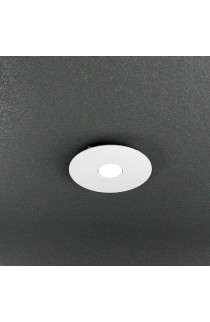 Plafoniera dal design moderno di forma circolare con struttura in metallo verniciato disponibile in diverse finiture di colorazione, 1 Luce a Led (Gx53)