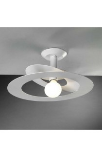 Plafoniera dal design moderno con struttura in metallo bianco , disponibile in altre finiture, 1 luce ( E27 MAX.60W )