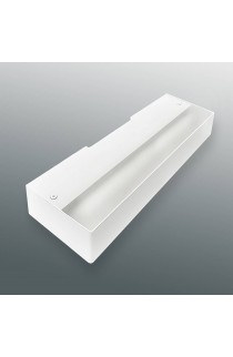 Applique minimale  in acciaio di colore bianco con luce a led ( 11W ) integrata, diffusore in policarbonato satinato