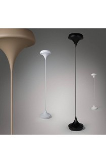 Lampada minimale da terra di colore bianco ( disponibile in altri colori ) , luce a led 36W con luce dimmerabile.