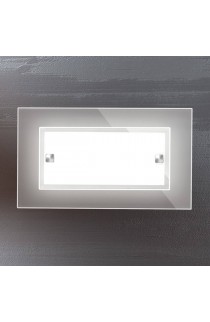 APPLIQUE DA PARETE IN DOPPIO VETRO TEMPRATO SATINATO LUCIDO, 1 luce E27