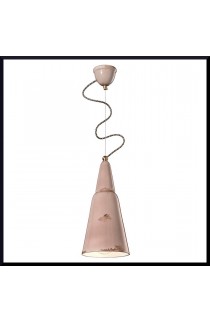 Sospensione in ceramica dal design ricercato, 1 luce 53W ( E27 ), disponibile in varie colorazioni.  