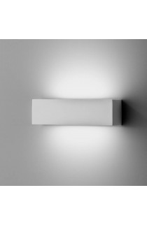 ELEGANTE APPLIQUE IN GESSO, CON FINITURA DI COLORE BIANCO 1 LUCE A LED 18W ( 3000°K )