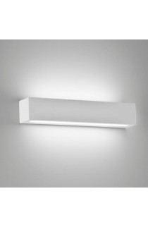 ELEGANTE APPLIQUE IN GESSO, CON FINITURA DI COLORE BIANCO 1 LUCE A LED 30W ( 3000°K )