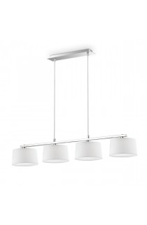 Sospensione dal design moderno con montatura in cromo con paralume. 4 luci G9, 40W).