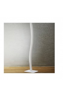 Lampada da terra minimale dalla forma ondulata con finitura in bianco (disponibile anche in altre colorazioni), luce a led (62W)
