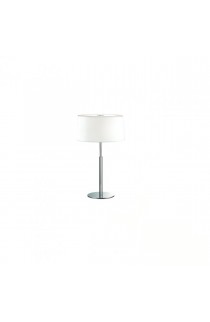 lampada da tavolo dal design moderno con montatura in cromo con paralume. 1 luce (G9, 40W).