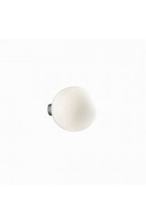 Applique moderna con montatura in metallo cromato e diffusore in vetro, 1 Luce ( G9, 40W)