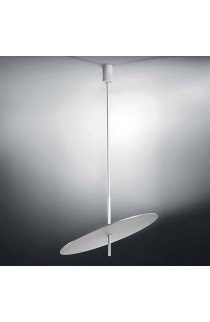 Lampada da sospensione orientabile di colore Bianco design essenziale con disco in alluminio, 1 luce a led Tot. 90W ( 7650Lm )