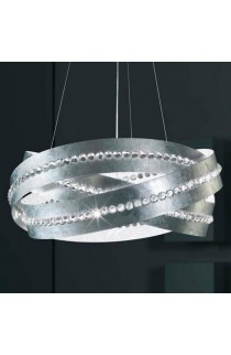 Lampada a sospensione in metallo bianco, disponibile in altre colorazioni, 6 punti luce 77W E27