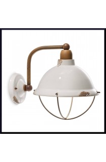 Applique in ceramica dal design ricercato, 1 luce 46W ( E27 ), disponibile in varie colorazioni.  