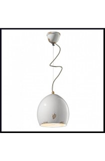 Sospensione in ceramica dal design ricercato, 1 luce 53W ( E27 ), disponibile in varie colorazioni.  