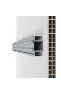Profilo in Alumite a parete, da abbinare con strip led, disponibile in diverse lunghezze (1 - 2 - 3 Mt) 