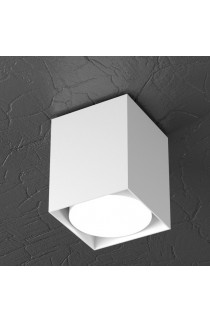 Plafoniera dal design moderno con struttura in metallo verniciato disponibile in diverse finiture di colorazione, 1 Luce a Led (Gx53)