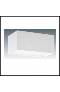 Plafoniera da soffitto di forma rettangolare di colore bianco , 1 luce 20W a LED integrato 