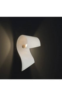 Originale lampada da parete a forma di ricciolo con struttura in metallo e vetro colorato, 1 luce 60W ( G9 )