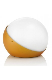 Lampada da tavolo in metallo di forma arrotondata e apribile, con finitura Arancio, 1 Luce ( E27 ) 25W