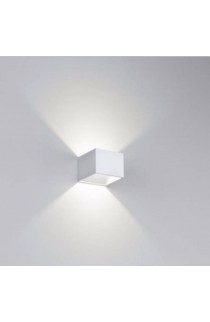 APPLIQUE IN METALLO, CON FINITURA DI COLORE BIANCO SATINATO 1 LUCE A LED 6W ( 3000°K ) 