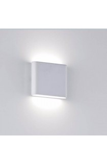 APPLIQUE IN METALLO, CON FINITURA DI COLORE BIANCO SATINATO 1 LUCE A LED 6W ( 3000°K ) 